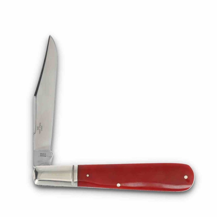 Couteau Rough Ryder Long Rifle Grandaddy Barlow Lame Acier 440 Manche Os Rouge Slip Joint RR2618 - Livraison Gratuite