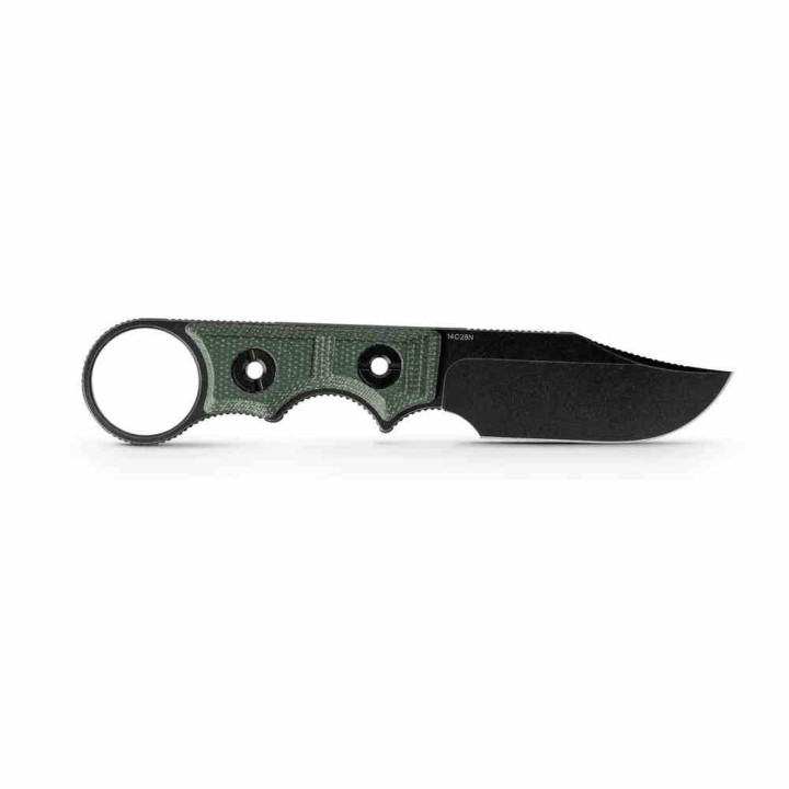Couteau Vosteed Quokka-O Bowie Green Lame Acier 14C28N Manche Micarta Etui Kydex VOSD0502 - Livraison Gratuite