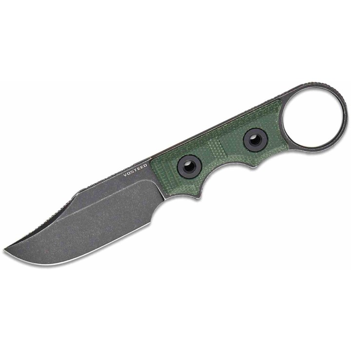 Couteau Vosteed Quokka-O Bowie Green Lame Acier 14C28N Manche Micarta Etui Kydex VOSD0502 - Livraison Gratuite