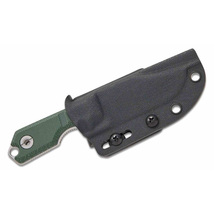 Couteau Vosteed Quokka-O Bowie Green Lame Acier 14C28N Manche Micarta Etui Kydex VOSD0601 - Livraison Gratuite