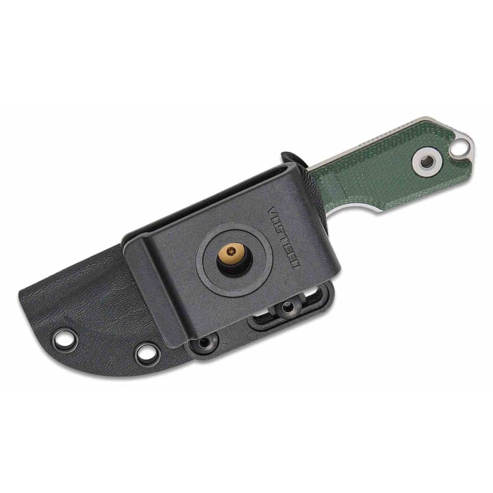 Couteau Vosteed Quokka-O Bowie Green Lame Acier 14C28N Manche Micarta Etui Kydex VOSD0601 - Livraison Gratuite