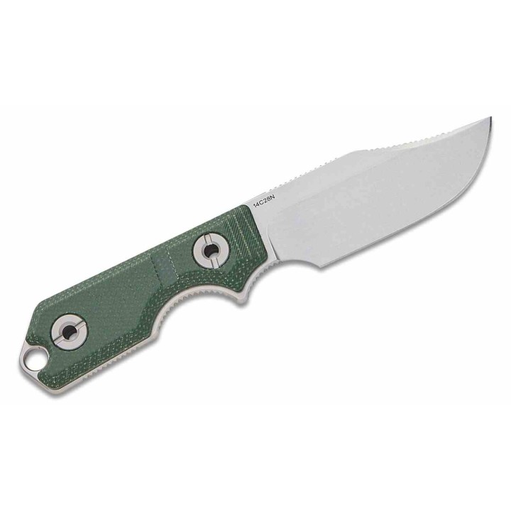 Couteau Vosteed Quokka-O Bowie Green Lame Acier 14C28N Manche Micarta Etui Kydex VOSD0601 - Livraison Gratuite