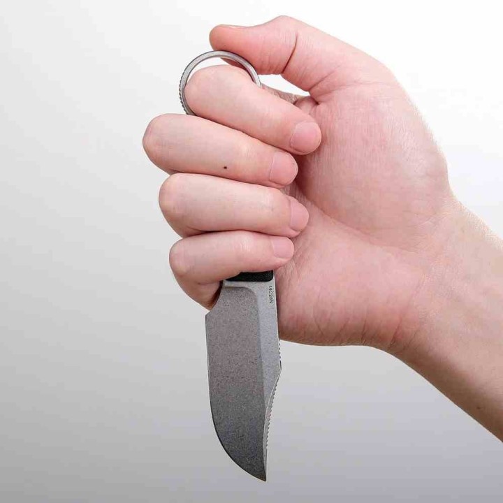 Couteau Vosteed Quokka-O Bowie Black Lame Acier 14C28N Manche Micarta Etui Kydex VOSD0501 - Livraison Gratuite