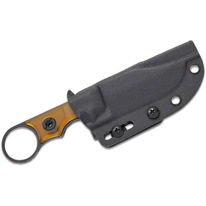 Couteau Vosteed Quokka-O Bowie Amber Lame Acier 14C28N Manche PEI Etui Kydex VOSD0503 - Livraison Gratuite