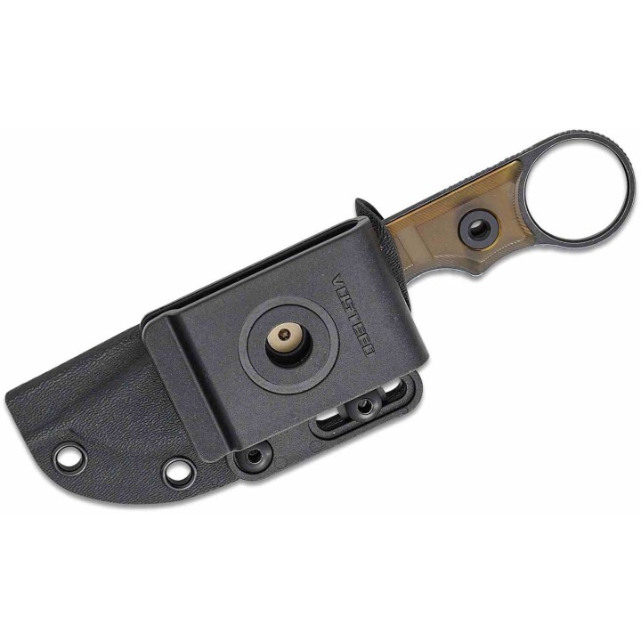 Couteau Vosteed Quokka-O Bowie Amber Lame Acier 14C28N Manche PEI Etui Kydex VOSD0503 - Livraison Gratuite