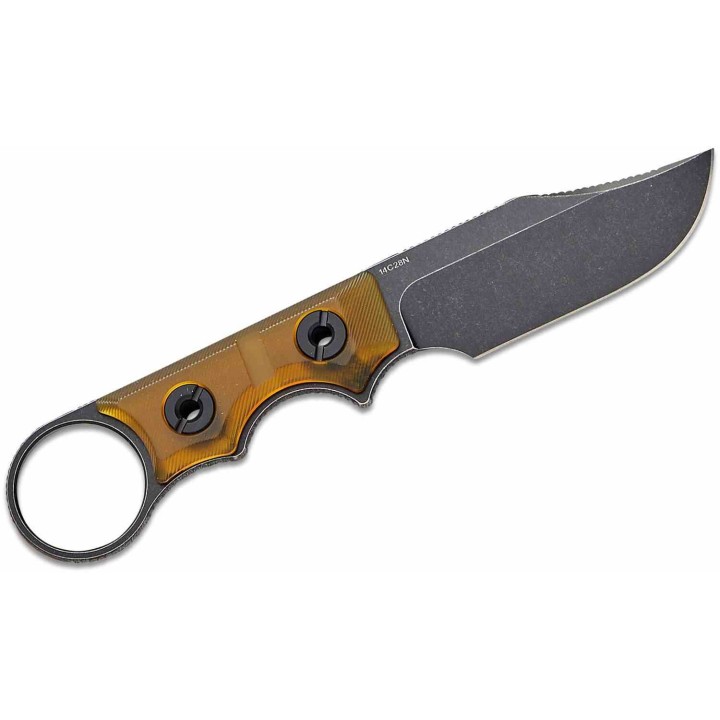 Couteau Vosteed Quokka-O Bowie Amber Lame Acier 14C28N Manche PEI Etui Kydex VOSD0503 - Livraison Gratuite