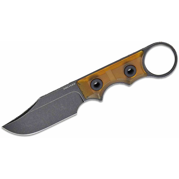 Couteau Vosteed Quokka-O Bowie Amber Lame Acier 14C28N Manche PEI Etui Kydex VOSD0503 - Livraison Gratuite