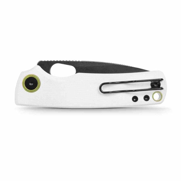 Couteau Vosteed Porcupine Drop Point Lame Acier 14C28N Manche G10 Blanc TLL VOSA2606 - Livraison Gratuite