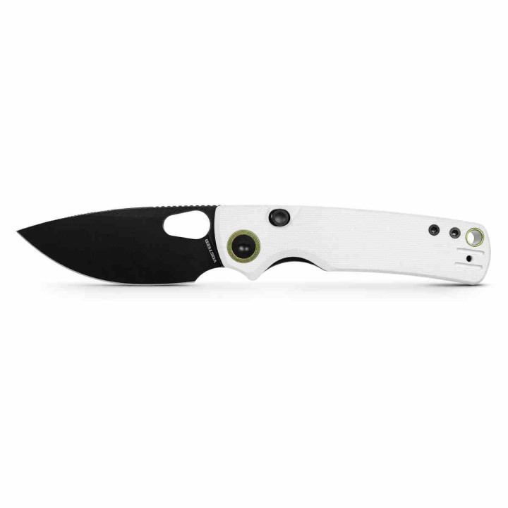Couteau Vosteed Porcupine Drop Point Lame Acier 14C28N Manche G10 Blanc TLL VOSA2606 - Livraison Gratuite
