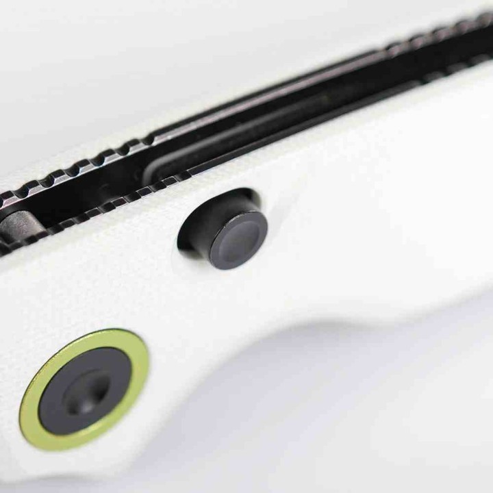 Couteau Vosteed Porcupine Drop Point Lame Acier 14C28N Manche G10 Blanc TLL VOSA2606 - Livraison Gratuite
