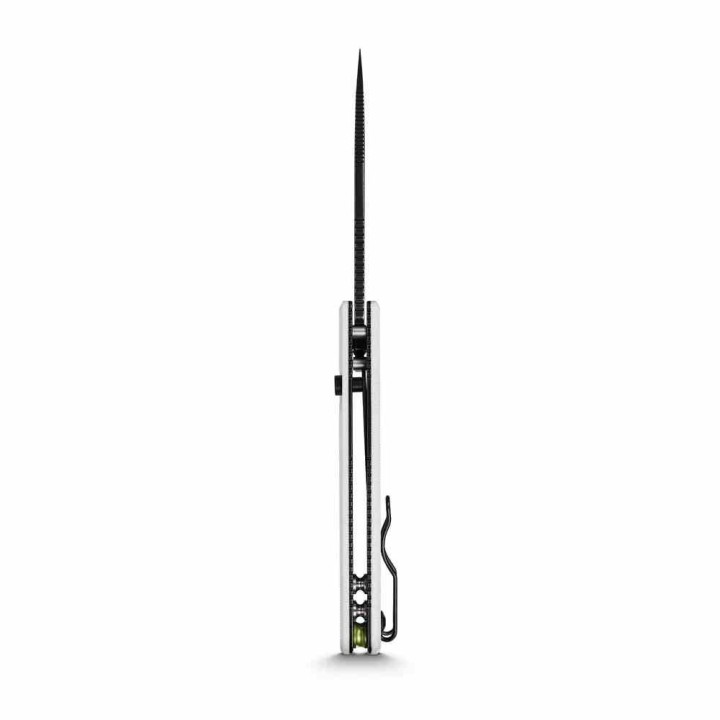 Couteau Vosteed Porcupine Drop Point Lame Acier 14C28N Manche G10 Blanc TLL VOSA2606 - Livraison Gratuite