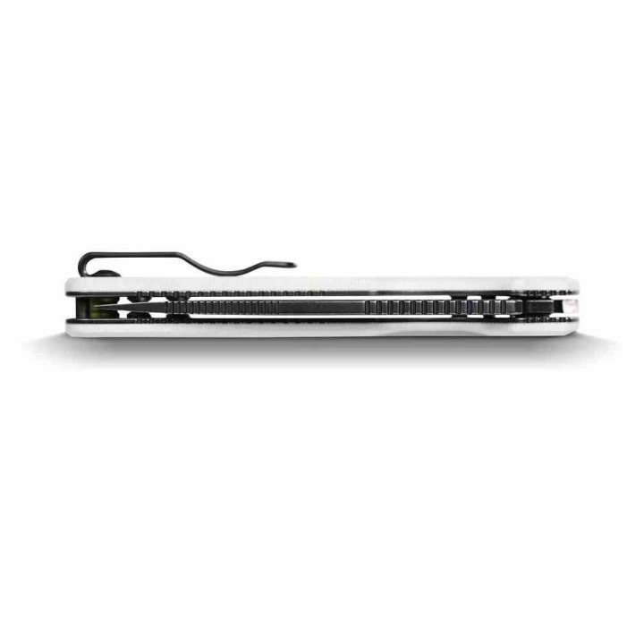 Couteau Vosteed Porcupine Drop Point Lame Acier 14C28N Manche G10 Blanc TLL VOSA2606 - Livraison Gratuite