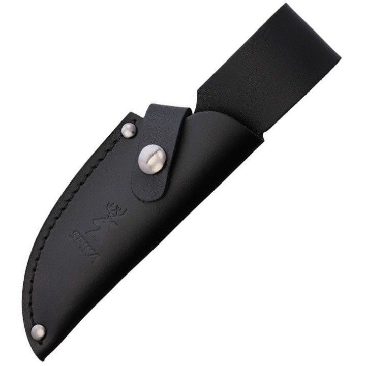 Couteau Bushcraft SPIKA Bushmaster Dogtooth Lame Acier D2 Manche Pakkawood Etui Cuir SPIKBUFB100 - Livraison Gratuite