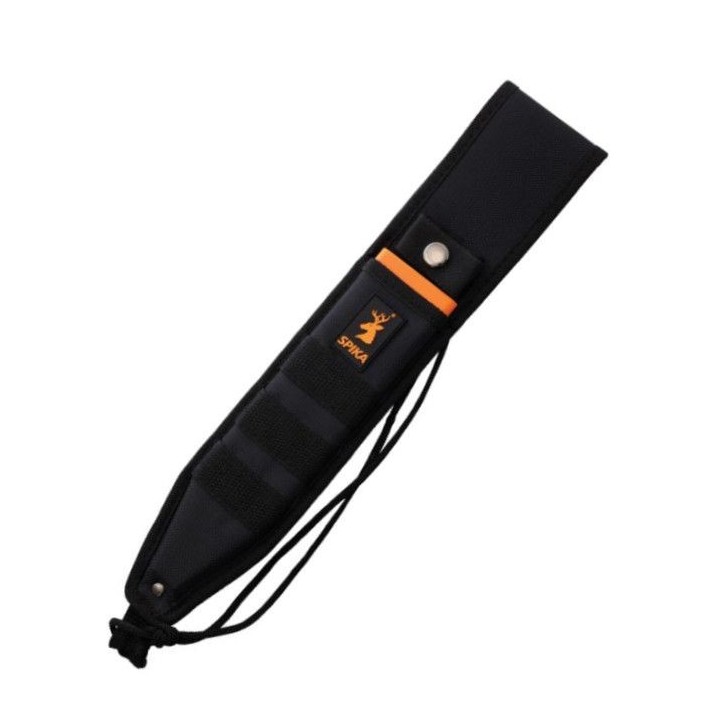 Couteau Bowie SPIKA Command Lame Acier 420 Noire Manche Orange/Noir Etui Nylon SPIKCMBW01B - Livraison Gratuite