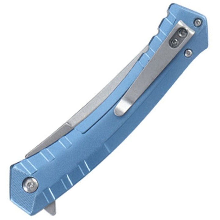 Couteau Tac-Force A/O Lame Acier 3Cr13MoV Tanto Manche Aluminium Anodisé Bleu Liner Lock TF2005SBL - Livraison Gratuite