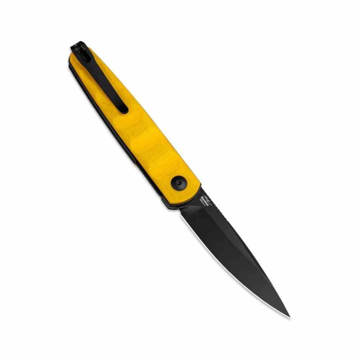 Couteau Kizer Bamboo Yellow Lame Nitro-V Black Manche G10 Liner Lock KIV3722A3 - Livraison Gratuite