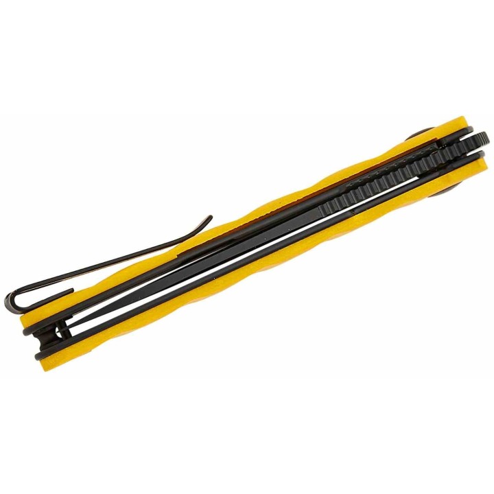 Couteau Kizer Bamboo Yellow Lame Nitro-V Black Manche G10 Liner Lock KIV3722A3 - Livraison Gratuite