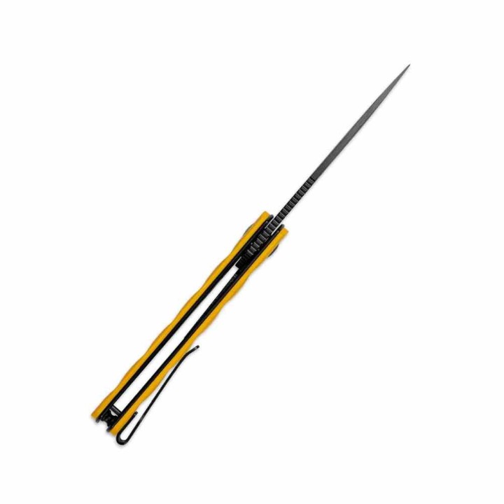 Couteau Kizer Bamboo Yellow Lame Nitro-V Black Manche G10 Liner Lock KIV3722A3 - Livraison Gratuite