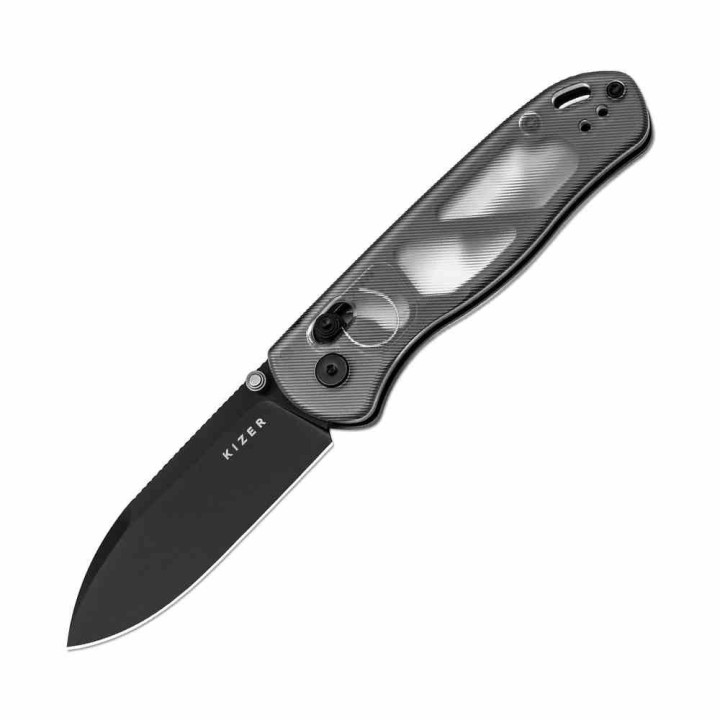 Couteau Kizer Drop Bear Lame Acier Nitro-V Manche Acrylique Transparent Clutch Lock KIV3619A9 - Livraison Gratuite