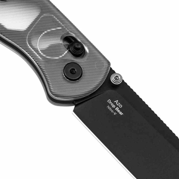 Couteau Kizer Drop Bear Lame Acier Nitro-V Manche Acrylique Transparent Clutch Lock KIV3619A9 - Livraison Gratuite