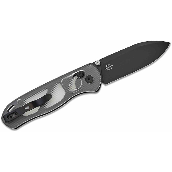 Couteau Kizer Drop Bear Lame Acier Nitro-V Manche Acrylique Transparent Clutch Lock KIV3619A9 - Livraison Gratuite