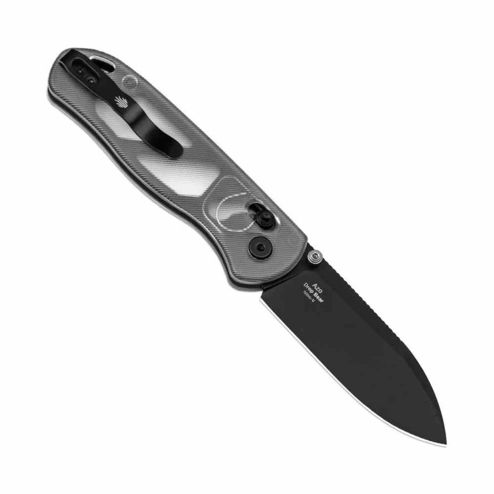Couteau Kizer Drop Bear Lame Acier Nitro-V Manche Acrylique Transparent Clutch Lock KIV3619A9 - Livraison Gratuite