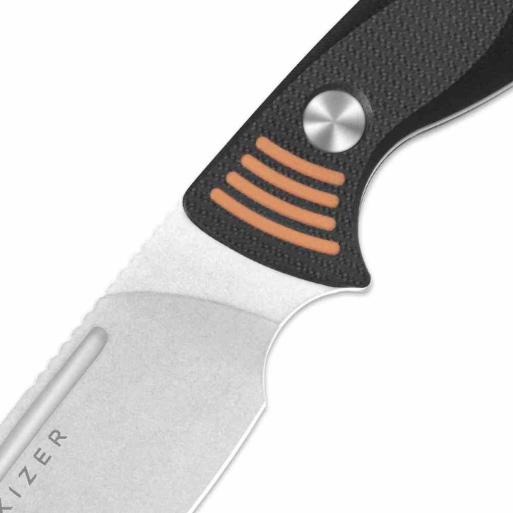Couteau Kizer Evenki 3 Azo Lame Acier AEB-L Drop Point Manche G10 Noir Étui Kydex KI1099A1 - Livraison Gratuite