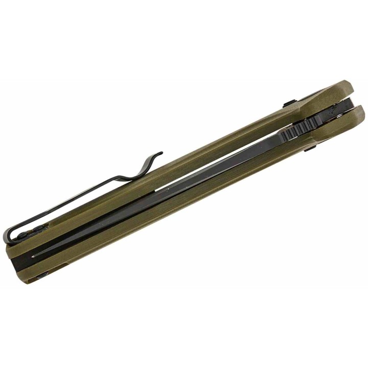 Couteau Automatique Bear Ops Katakt-I Lame Acier M390 Manche G10 Green Slide Lock Made USA BCAC2000G4B - Livraison Gratuite