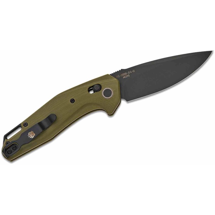 Couteau Automatique Bear Ops Katakt-I Lame Acier M390 Manche G10 Green Slide Lock Made USA BCAC2000G4B - Livraison Gratuite