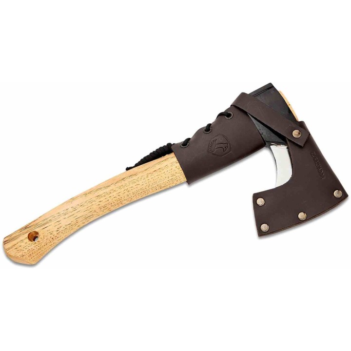 Hachette Condor Mountaineer Trail Acier Carbone 1060 Manche Hickory Étui Cuir Salvador CTK285463HC - Livraison Gratuite