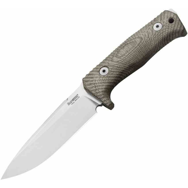 Couteau Lionsteel T5 CVG Lame Niolox Manche Micarta Green Étui Cuir Made Italy LSTT5CVG - Livraison Gratuite