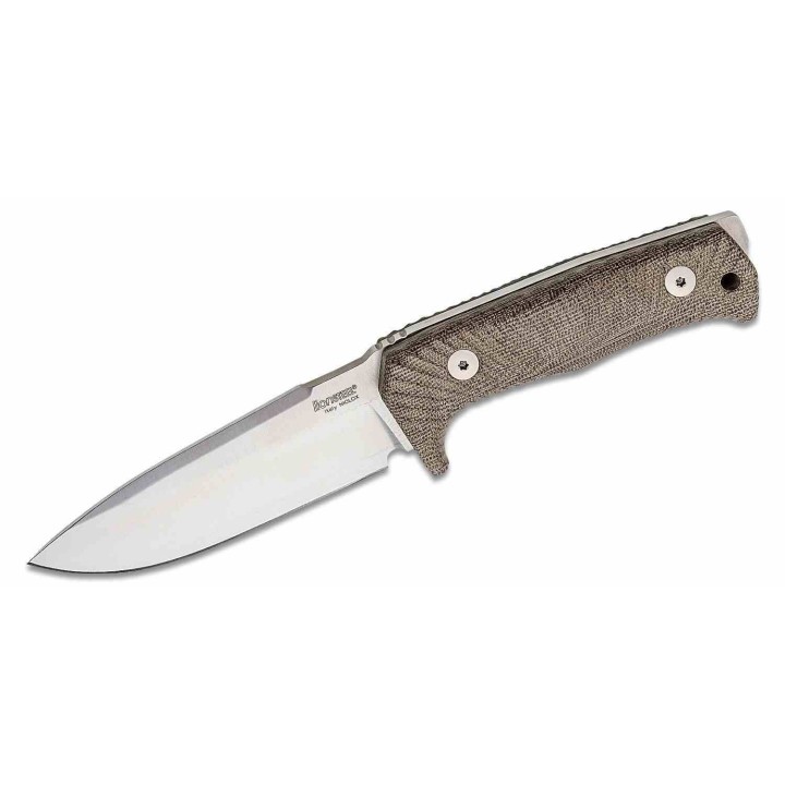 Couteau Lionsteel T5 CVG Lame Niolox Manche Micarta Green Étui Cuir Made Italy LSTT5CVG - Livraison Gratuite