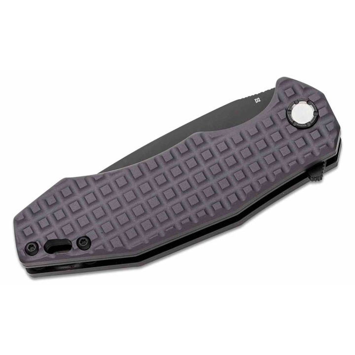 Couteau Olight Oknife Spurdog Gray Lame Acier D2 Manche Aluminium Crossbar Lock Clip OKNSPURDOGGMG - Livraison Gratuite
