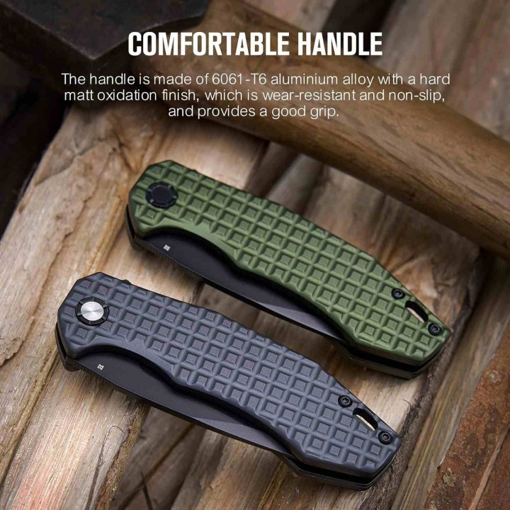 Couteau Olight Oknife Spurdog Gray Lame Acier D2 Manche Aluminium Crossbar Lock Clip OKNSPURDOGGMG - Livraison Gratuite