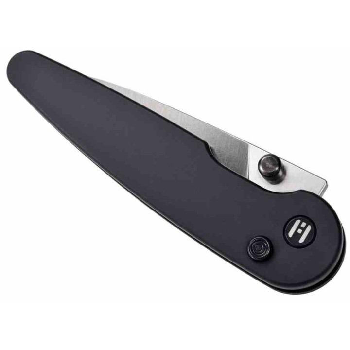 Couteau HIGHTRON Birdidi Black Lame Acier D2 Manche Aluminium Noir Button Lock KIVT Clip HTK06BLKS - Livraison Gratuite