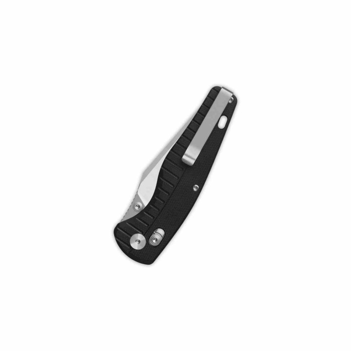 Couteau QSP Reptile Black Lame Clip Point Acier 14C28N Manche G10 Noir Glyde Lock KIVT Clip QS165C1 - Livraison Gratuite