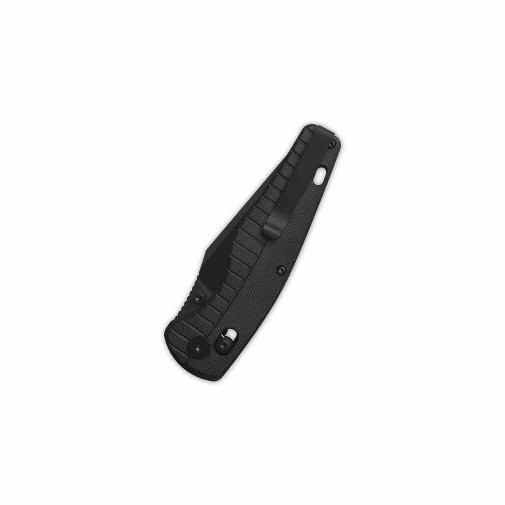 Couteau QSP Reptile Black Lame Clip Point Acier 14C28N Manche G10 Noir Glyde Lock KIVT Clip QS165C2 - Livraison Gratuite