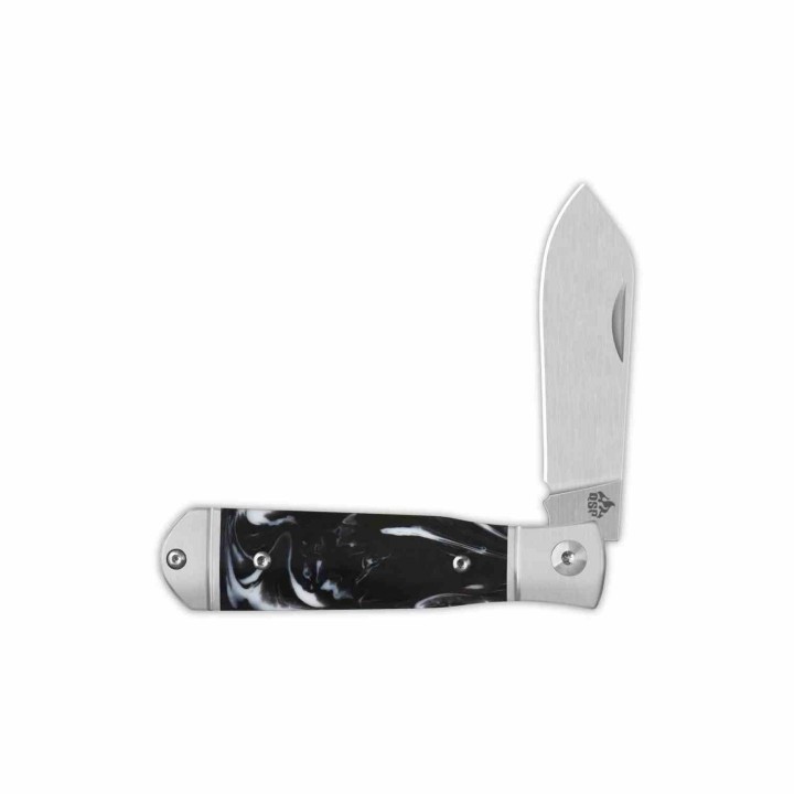 Couteau QSP Jumping Jack Slip Joint Lame Acier 14C28N Sheepsfoot Manche Résine QS167C - Livraison Gratuite