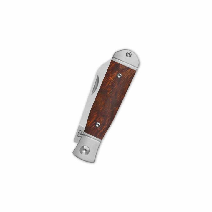 Couteau QSP Jumping Jack Slip Joint Lame Acier 14C28N Sheepsfoot Manche Desert Ironwood QS167D - Livraison Gratuite