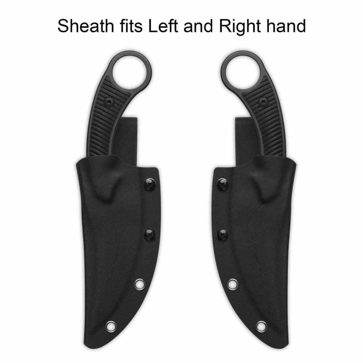 Couteau QSP Viper Lame Acier 10Cr15MoV Blk Manche G10 Noir Étui Kydex QS166A2 - Livraison Gratuite