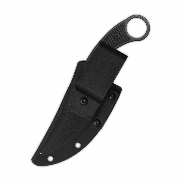 Couteau QSP Viper Lame Acier 10Cr15MoV Blk Manche G10 Noir Étui Kydex QS166A2 - Livraison Gratuite
