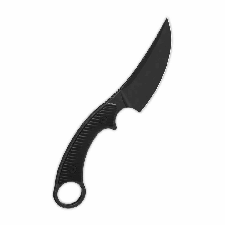 Couteau QSP Viper Lame Acier 10Cr15MoV Blk Manche G10 Noir Étui Kydex QS166A2 - Livraison Gratuite