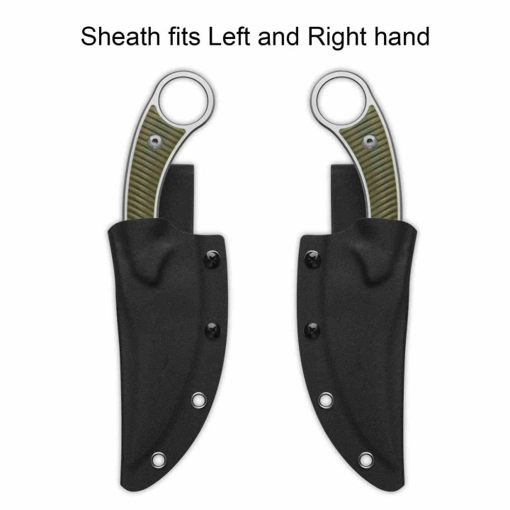 Couteau QSP Viper Lame Acier 10Cr15MoV Manche G10 Od Green Étui Kydex QS166B1 - Livraison Gratuite