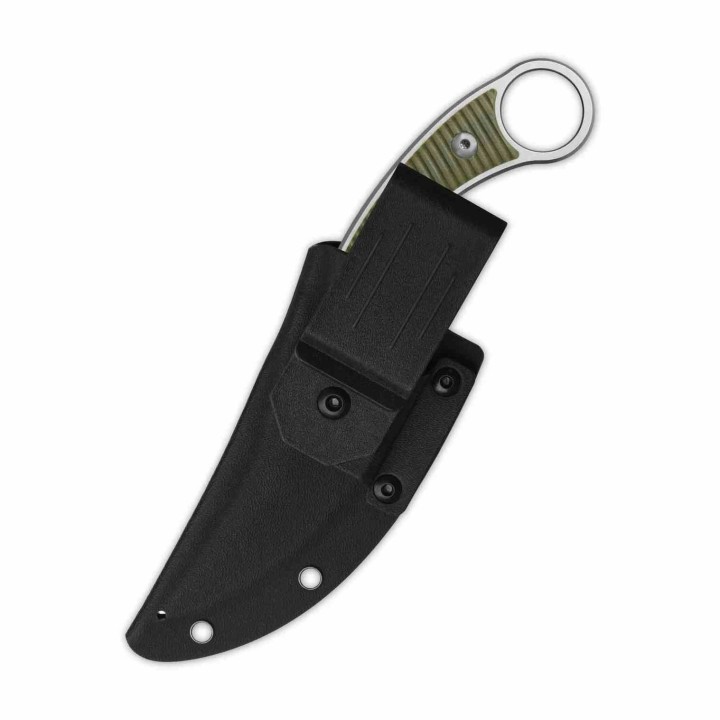 Couteau QSP Viper Lame Acier 10Cr15MoV Manche G10 Od Green Étui Kydex QS166B1 - Livraison Gratuite