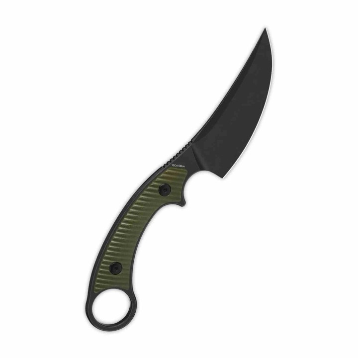 Couteau QSP Viper Lame Acier 10Cr15MoV Blk Manche G10 Od Green Étui Kydex QS166B2 - Livraison Gratuite