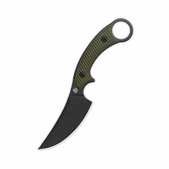 Couteau QSP Viper Lame Acier 10Cr15MoV Blk Manche G10 Od Green Étui Kydex QS166B2 - Livraison Gratuite