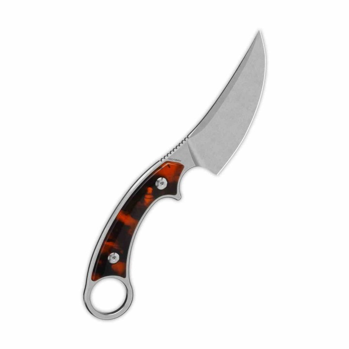 Couteau QSP Viper Lame Acier 10Cr15MoV SW Manche Tortoise Resin Étui Kydex QS166C1 - Livraison Gratuite