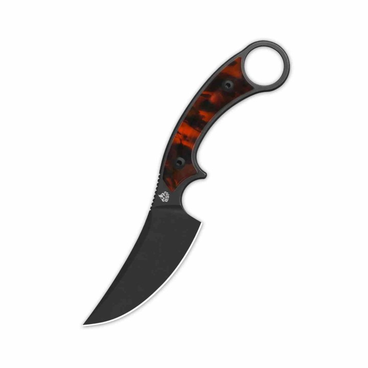 Couteau QSP Viper Lame Acier 10Cr15MoV Blk Manche Tortoise Resin Étui Kydex QS166C2 - Livraison Gratuite