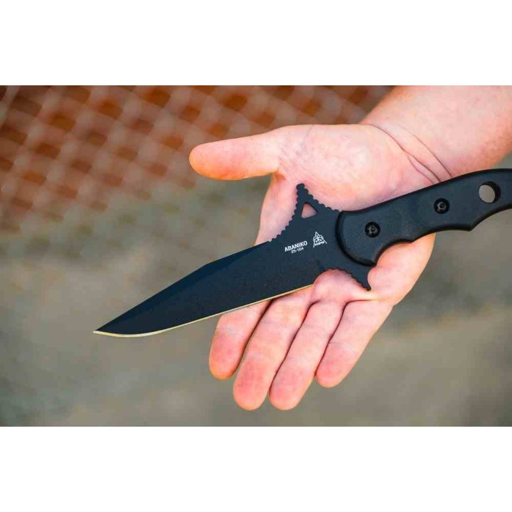 Couteau TOPS Knives Abaniko Lame Acier Carbone 1095 Manche G10 Étui Kydex Made In USA TPABKO01 - Livraison Gratuite