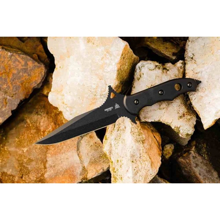 Couteau TOPS Knives Abaniko Lame Acier Carbone 1095 Manche G10 Étui Kydex Made In USA TPABKO01 - Livraison Gratuite